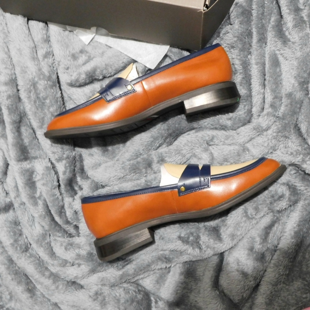 NIB Edith 2 Penny Loafer Size 9.5W in Biscuit Brown Faux Leather by Franco Sarto - Picture 6 of 13
